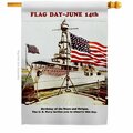 Soto Beauty 28 x 40 in Flag Day June 14th House American Star & Stripes Vertical Garden Flag w/Dbl-Sided Banner SO3902102